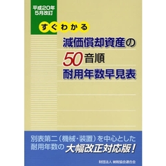 減価償却資産の５０音順耐用年数早見表　すぐわかる　平成２０年５月改訂