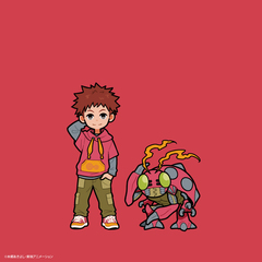 『デジモンアドベンチャー』キャンバスアートボード　25th Anniversary Collaboration Art-光子郎&テントモン by 美好よしみ