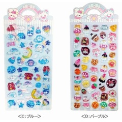 ぷるっちゅデコレーションシール アソートセット C：ブルー/D：パープル（2026年5月以降発売予定）