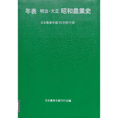 日本農業年鑑〈1990年版〉別冊　年表　明治・大正・昭和農業史