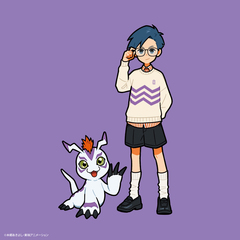 『デジモンアドベンチャー』キャンバスアートボード　25th Anniversary Collaboration Art-丈&ゴマモン by 美好よしみ
