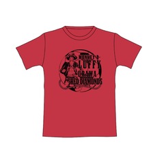 【ONE PIECE｜J.LEAGUE】「クラブ/ONE PIECE」コラボ ルフィ Tシャツ （浦和レッズ）（Lサイズ）