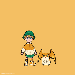 『デジモンアドベンチャー』キャンバスアートボード　25th Anniversary Collaboration Art-タケル&パタモン by 美好よしみ