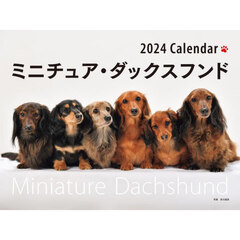 2024年カレンダー ワイド判　ミニチュア・ダックスフンド