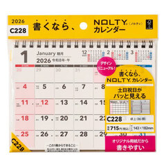 ＮＯＬＴＹ（ノルティ）　カレンダー卓上（Ｂ６横）［Ｃ２２８］　２０２６年１月始まり