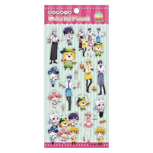 カラフルキャラクターシール6枚セット カラフルピーチ 【再販】クリアシール5/6/ダイナー 1/ダイナー 2