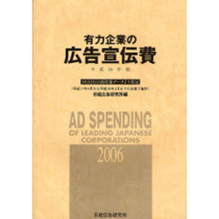 有力企業の広告宣伝費　ＮＥＥＤＳ日経財務データより算定　平成１８年版