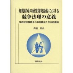 知的財産の研究開発過程における競争法理の意義　知的財産権概念の私的側面と社会的側面