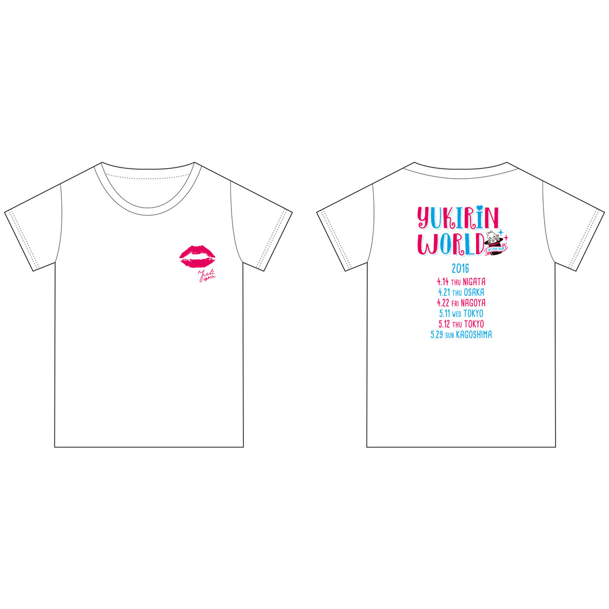 柏木由紀／YUKIRIN WORLD 1st Tour Tシャツ／WHITE／M 通販｜セブン