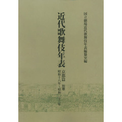 近代歌舞伎年表　京都篇別巻　オンデマンド版　昭和十八年～昭和二十二年　補遺・索引