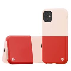 OLE stand II for iPhone 11 / ピンクホワイト×カーマインレッド