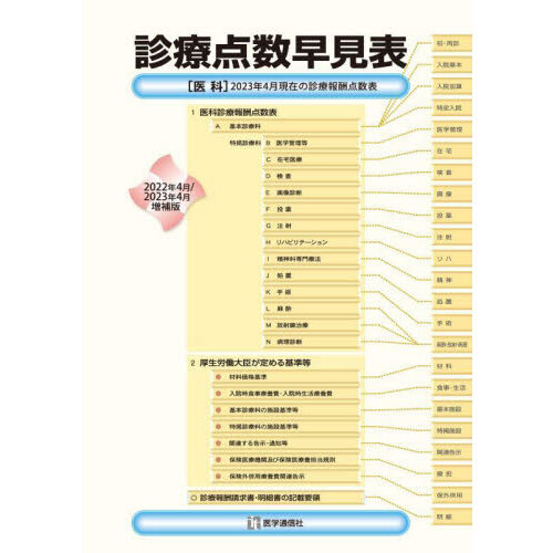 診療点数早見表 ２０２２年４月／２０２３年４月増補版 通販｜セブンネットショッピング