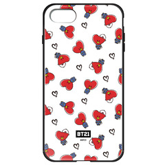 BT21 【TATA（パターン）】 ガラスハイブリッドiPhone8/7ケース