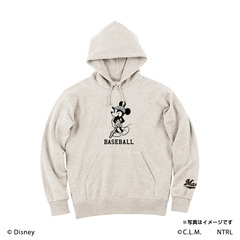 21ミッキーマウス（BASEBALL)/千葉ロッテマリーンズ　フードプルパーカーM