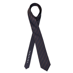 土佐兄弟コラボネクタイ＜社会人応援＞シルクブレンドストライプネクタイ/ブラウン/「ハナキンバンザイ」