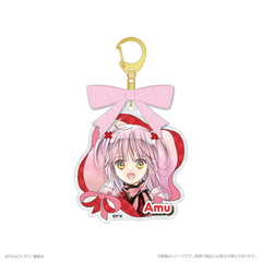 しゅごキャラ！リボン付きアクリルキーホルダー_日奈森あむ 花なり花やしき