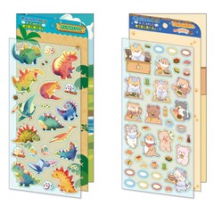 ノンキャラクター 【再販】ポケットステッカーワールド　PSW-EX01　カラフルきょうりゅう/PSW-EX02　はたらくどうぶつ　まわるすし（2026年5月以降発売予定）