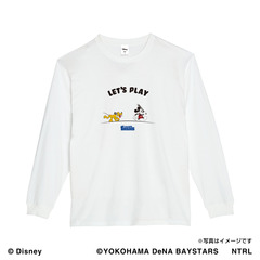 21ミッキーマウス（LET'S PLAY）/横浜DeNAベイスターズ　ロングTシャツM