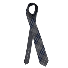 土佐兄弟コラボネクタイ＜就活応援＞シルクブレンドチェックネクタイ/グレー/「ジブンノコトバデ」