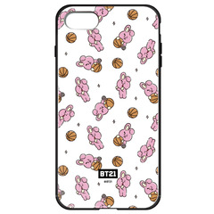 BT21 【COOKY（パターン）】 ガラスハイブリッドiPhone8/7ケース