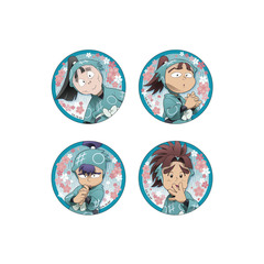 【セブンネット限定】 忍たま乱太郎検定 缶バッジ4個セット 一年ろ組（鶴町伏木蔵、二ノ坪怪士丸、下坂部平太、初島孫次郎）