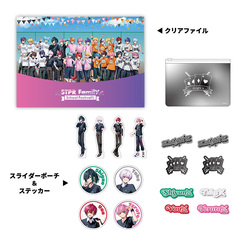 【STPR Familiyコラボキャンペーングッズ】スライダーポーチ＆ステッカー（騎士X - Knight X -）＋クリアファイルセット