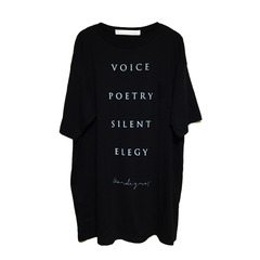 【MARDI GRAS】long length big t-shirt『four word A』（BLACK）