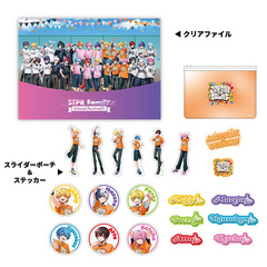 【STPR Familiyコラボキャンペーングッズ】スライダーポーチ＆ステッカー（AMPTAKxCOLORS）＋クリアファイルセット