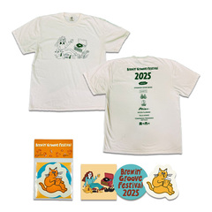 Brewin’ Groove Festival セブンネット限定Tシャツ　XLサイズ＋ステッカー（3枚入り）セット