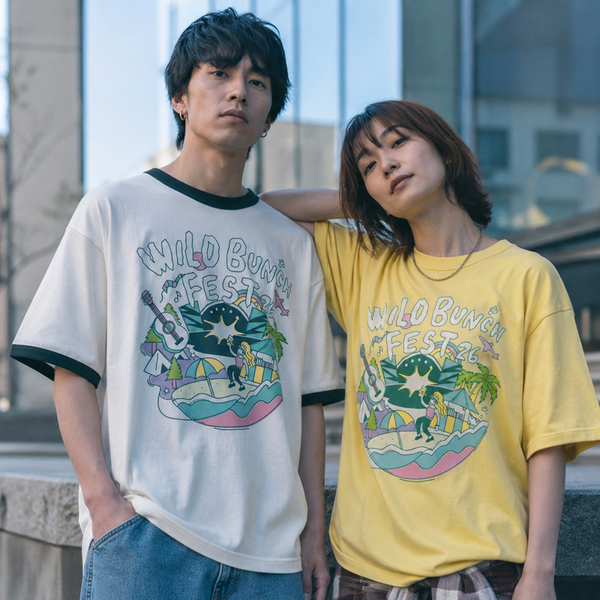 WILD BUNCH FEST. 2026 自由帳 TEE ナチュラル×フォレストグリーン