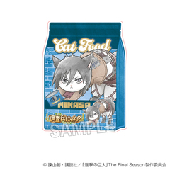進撃の巨人　調査兵にゃん　ダイカットステッカー　ミカサ（2026年10月以降発売予定）