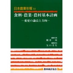 食料・農業・農村基本計画　変更の論点と方向