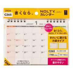 ＮＯＬＴＹ（ノルティ）　カレンダー卓上方眼（Ｂ６横）［Ｃ２６５］　２０２６年１月始まり