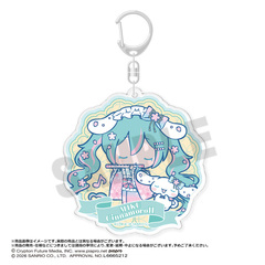 初音ミク×シナモロール 夢桜ver.　BIGラウンドアクリルキーホルダー　D（2026年6月以降発売予定）