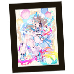 【絵師コレ】「あつまる」複製原画 1　額・黒