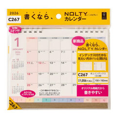 ＮＯＬＴＹ（ノルティ）　カレンダー卓上インデックス（Ｂ６横）［Ｃ２６７］　２０２６年１月始まり