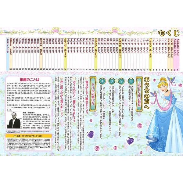 ディズニープリンセス　ひらがな(3歳・4歳・5歳)（学研わくわく知育ドリル）