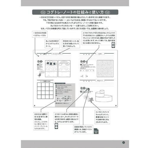 大人の認知機能強化！脳が錆びないコグトレ・ノート 日記とパズルで頭