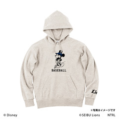 21ミッキーマウス（BASEBALL)/埼玉西武ライオンズ　フードプルパーカーM