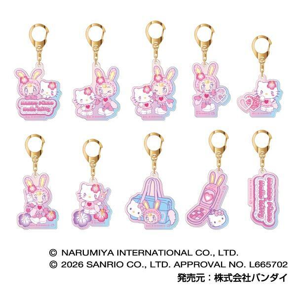 メゾピアノ×ハローキティ オーロラアクリルキーホルダー 11個セット オーロラアクリルキーホルダー メゾピアノ×ハローキティ Vol.2 【単品