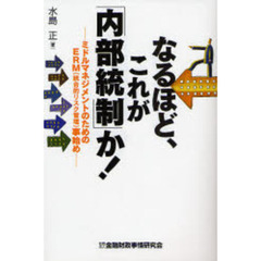 なるほど、これが「内部統制」か！　ミドルマネジメントのためのＥＲＭ（統合的リスク管理）事始め