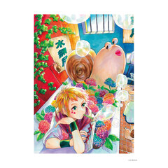 【なつめさんち】原画展「SAVE PAINT」複製原画 カタツムリ付きバスルーム