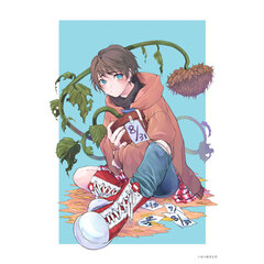 【なつめさんち】原画展「SAVE PAINT」複製原画 夏終わりくん