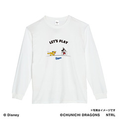 21ミッキーマウス（LET'S PLAY）/中日ドラゴンズ　ロングTシャツL