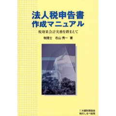 法人税申告書作成マニュアル
