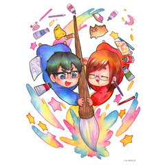 【なつめさんち】原画展「SAVE PAINT」複製原画 それでも、やっぱり絵が描きたい！