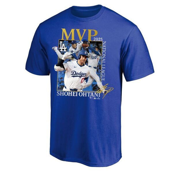 大谷　翔平　ロサンゼルス・ドジャース MVP 2025 Tシャツ Fanatics ロサンゼルス・ドジャース 大谷翔平 2025年ナショナルリーグ