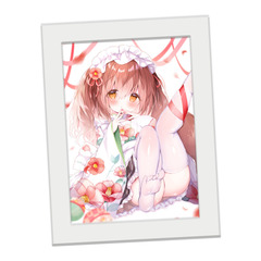 【絵師コレ】「はるいちご」複製原画 1　額・白
