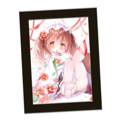 【絵師コレ】「はるいちご」複製原画 1　額・黒
