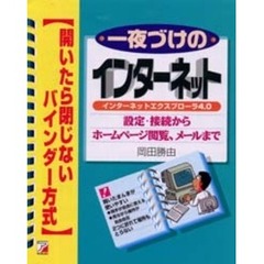 一夜づけのインターネット　インターネットエクスプローラ４．０　設定・接続からホームページ閲覧、メールまで